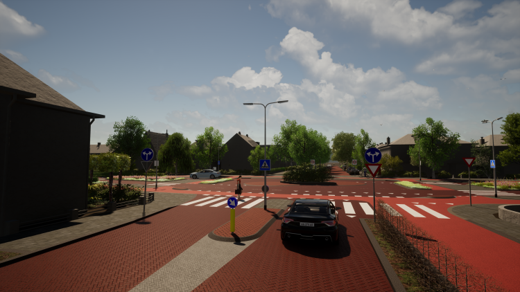 Kruispunt vanuit de Industrieweg